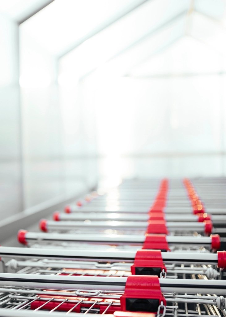 Free shopping carts row photo
